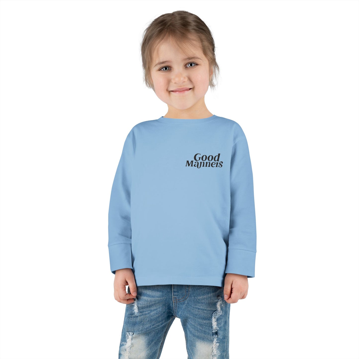 Toddler Long Sleeve Tee - "Good Manners" - Cute & Comfy Kids Apparel