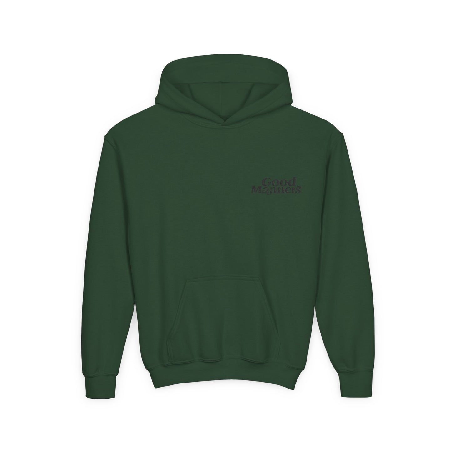 Youth Heavy Blend Hooded Sweatshirt - 'Good Manners' Design