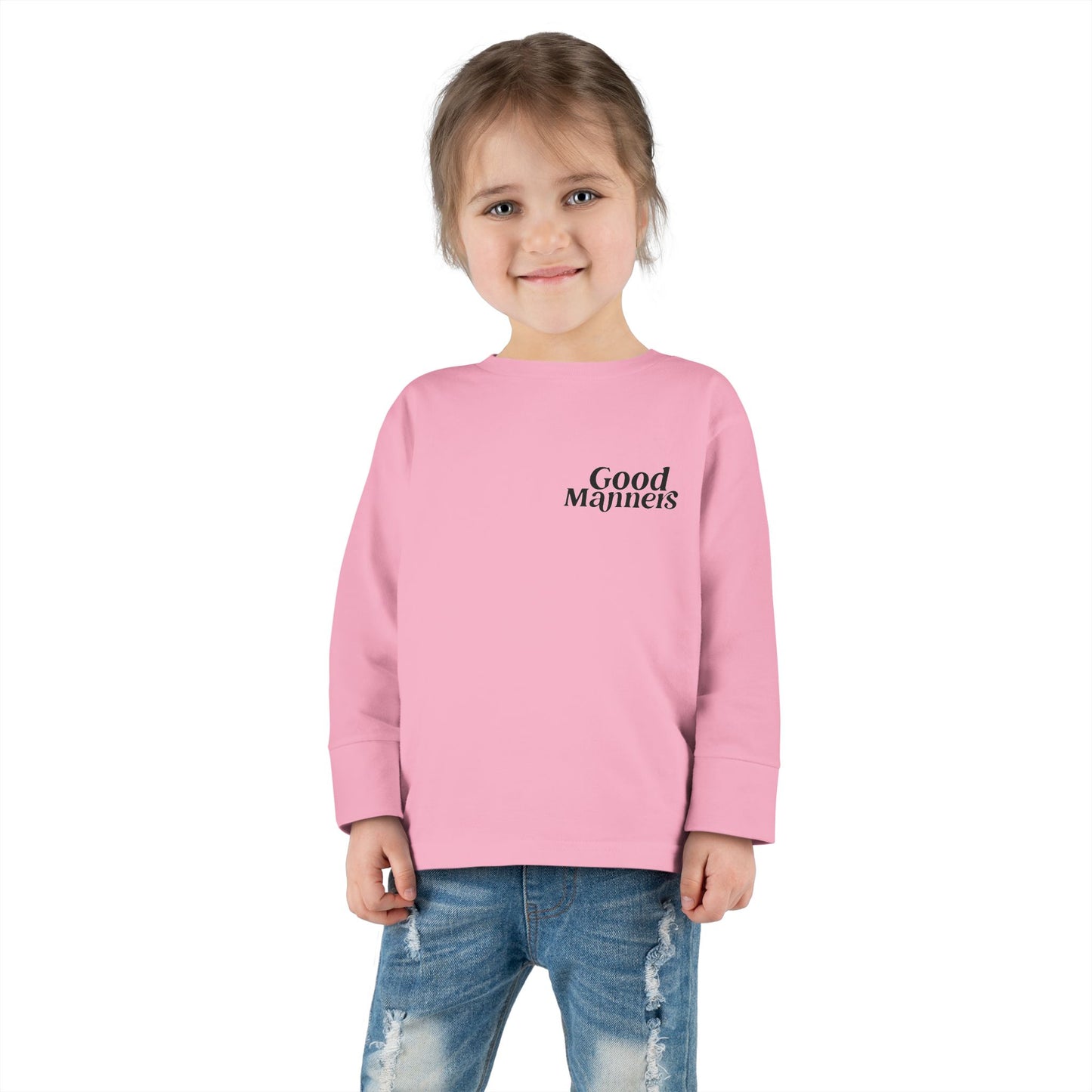 Toddler Long Sleeve Tee - "Good Manners" - Cute & Comfy Kids Apparel