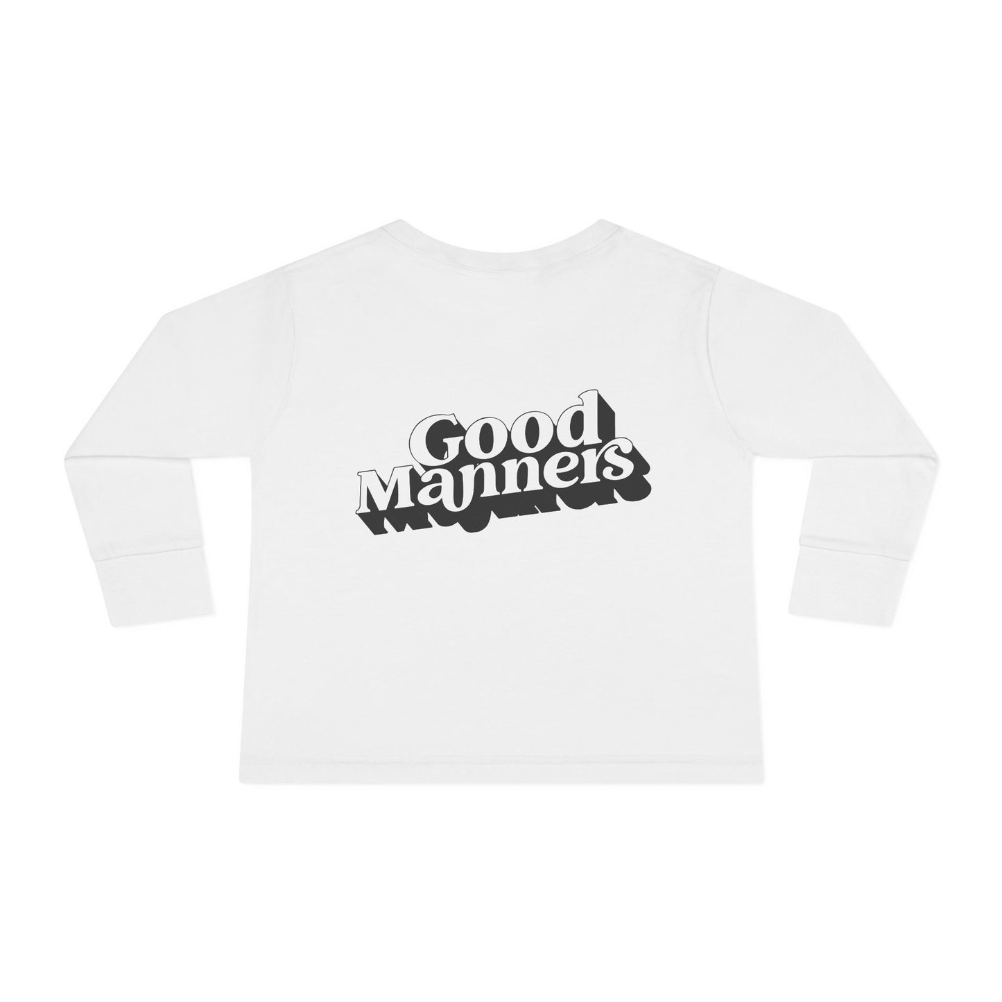 Toddler Long Sleeve Tee - "Good Manners" - Cute & Comfy Kids Apparel