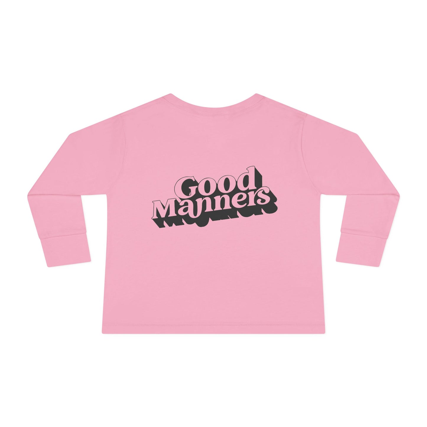 Toddler Long Sleeve Tee - "Good Manners" - Cute & Comfy Kids Apparel