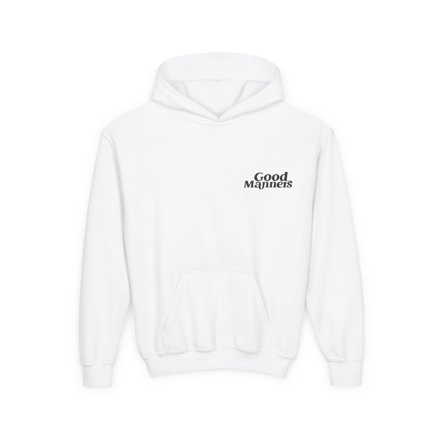 Youth Heavy Blend Hooded Sweatshirt - 'Good Manners' Design