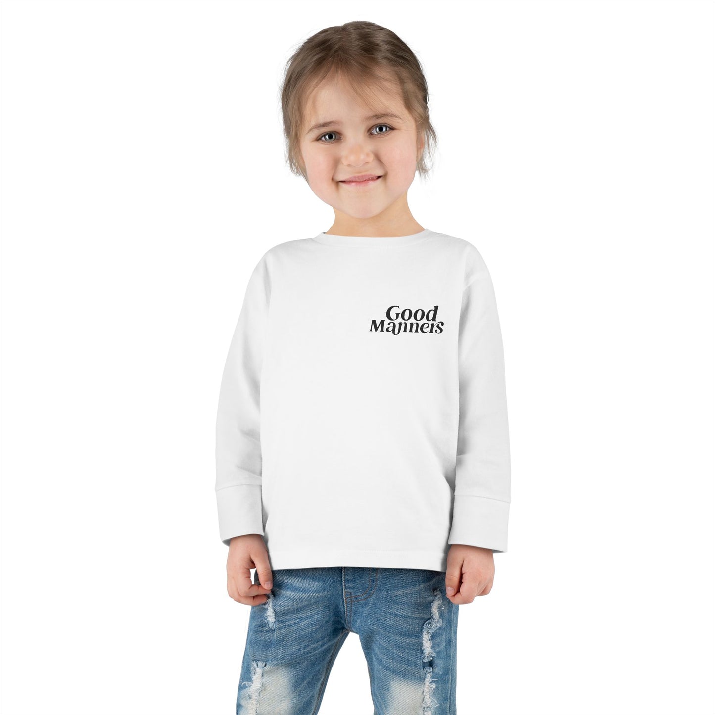 Toddler Long Sleeve Tee - "Good Manners" - Cute & Comfy Kids Apparel