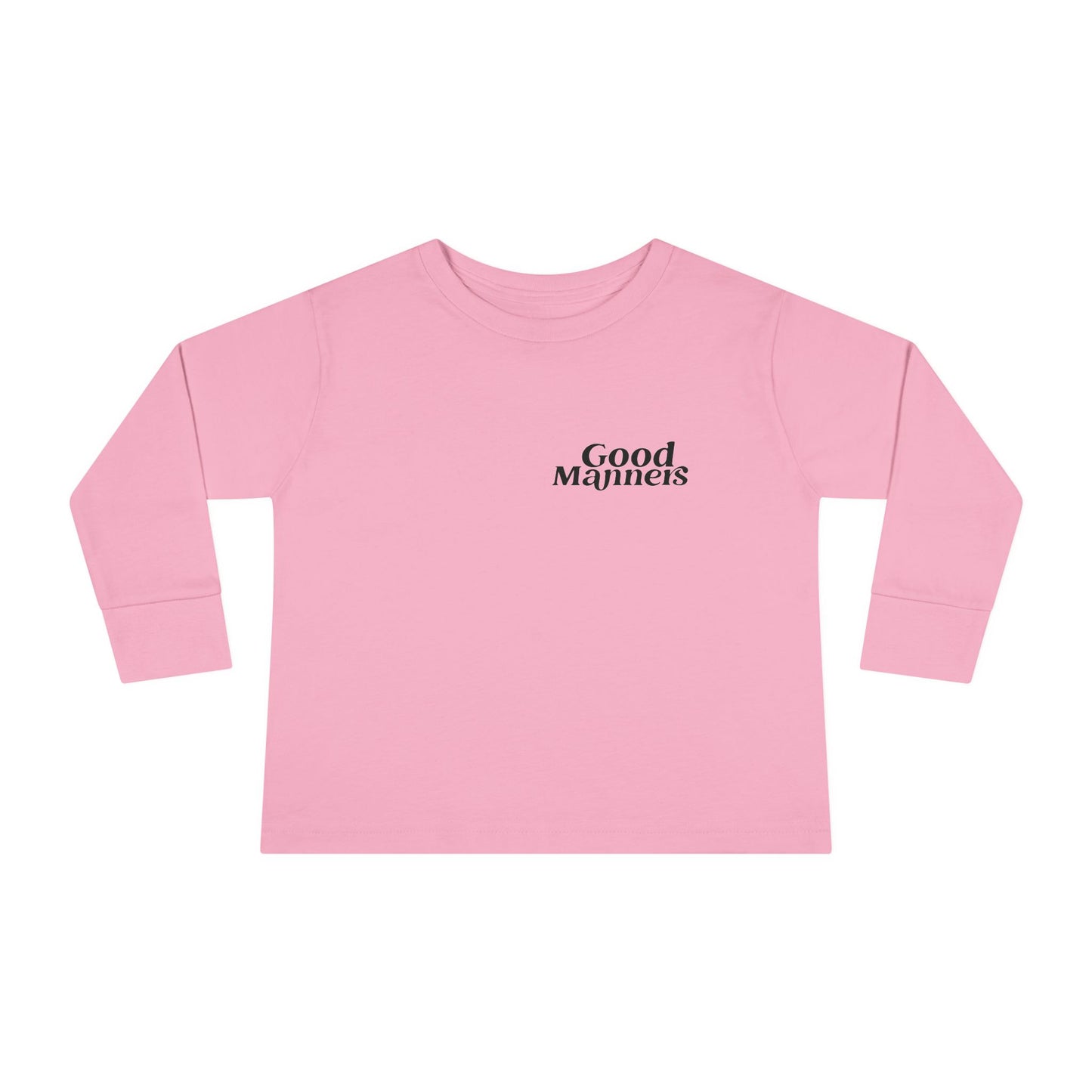 Toddler Long Sleeve Tee - "Good Manners" - Cute & Comfy Kids Apparel