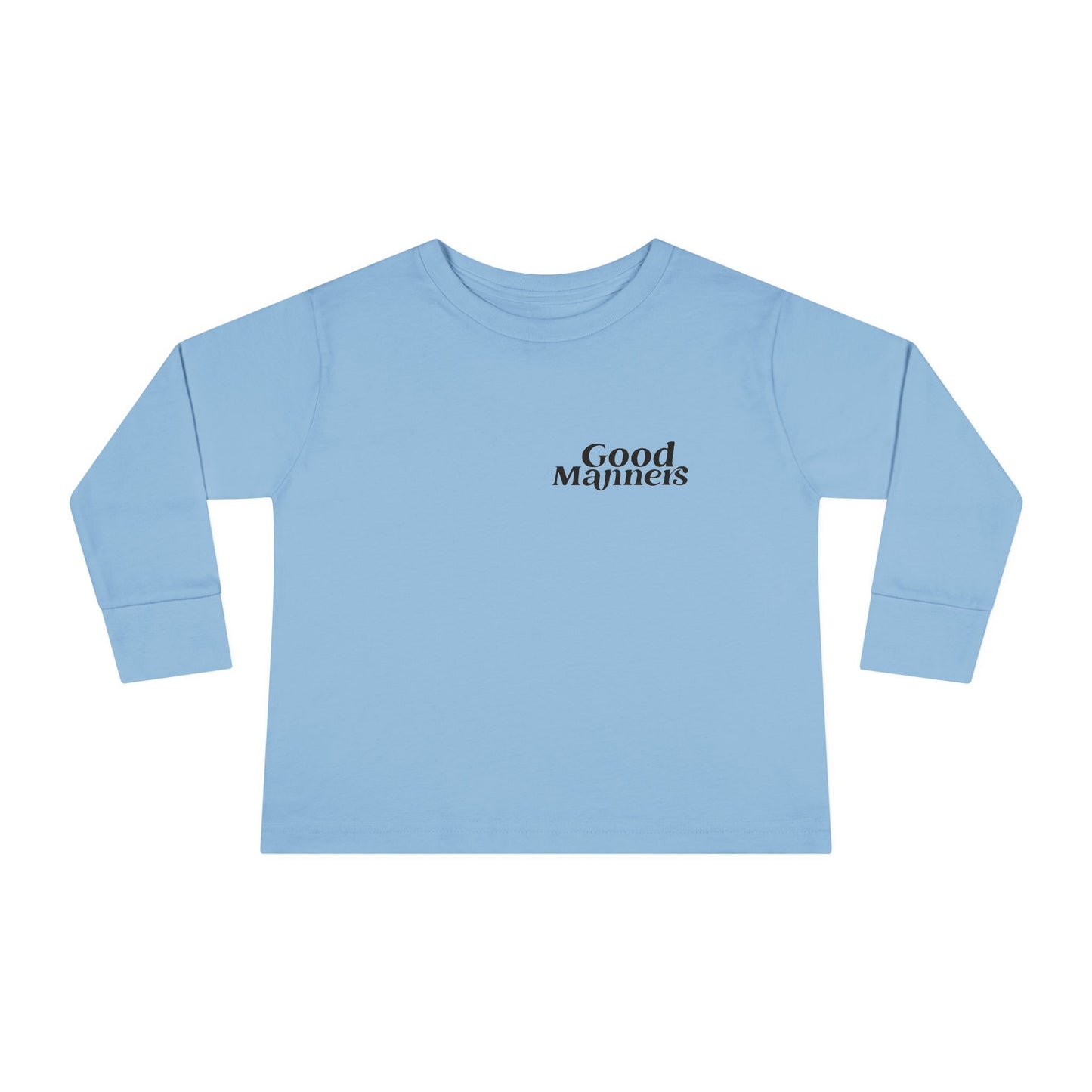 Toddler Long Sleeve Tee - "Good Manners" - Cute & Comfy Kids Apparel