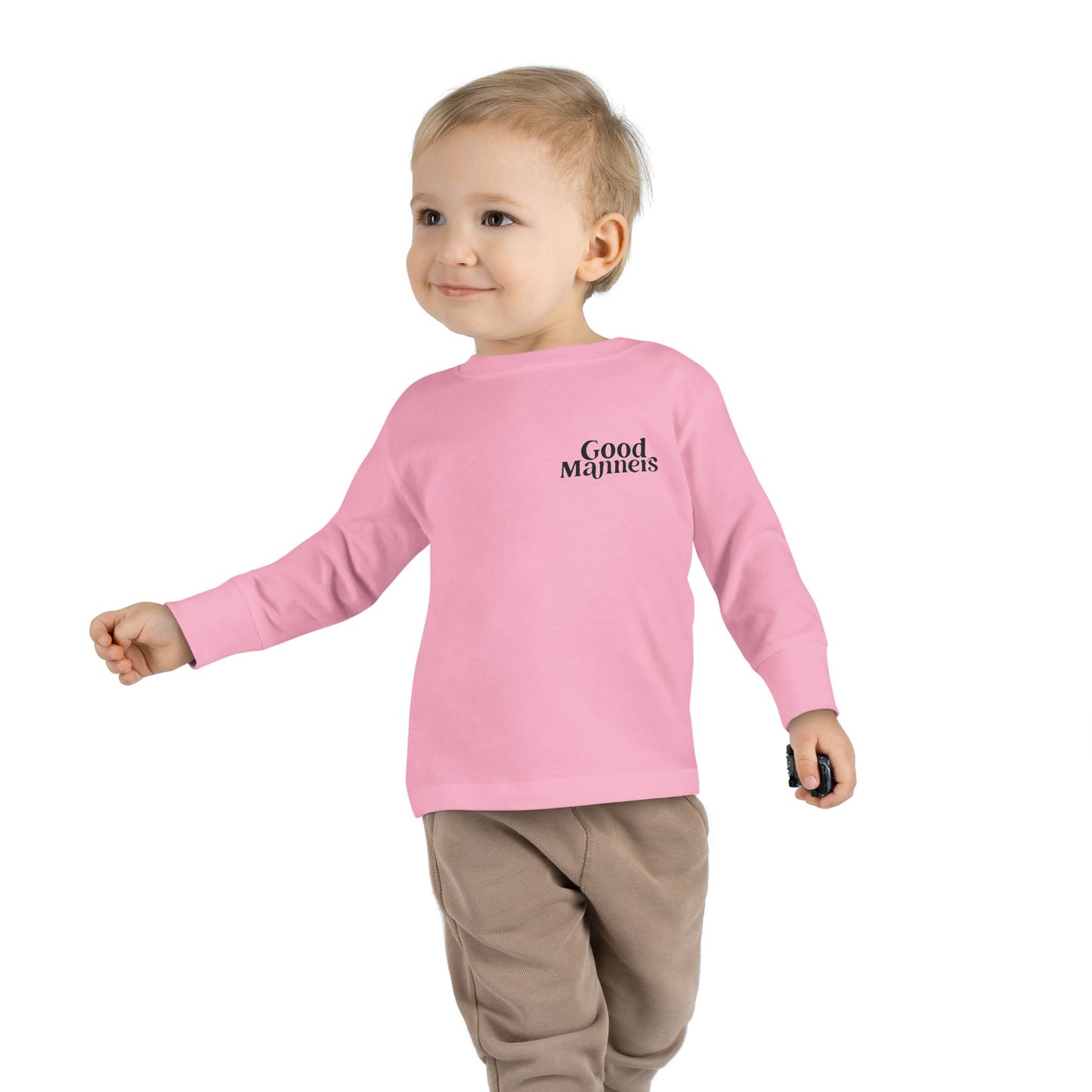 Toddler Long Sleeve Tee - "Good Manners" - Cute & Comfy Kids Apparel