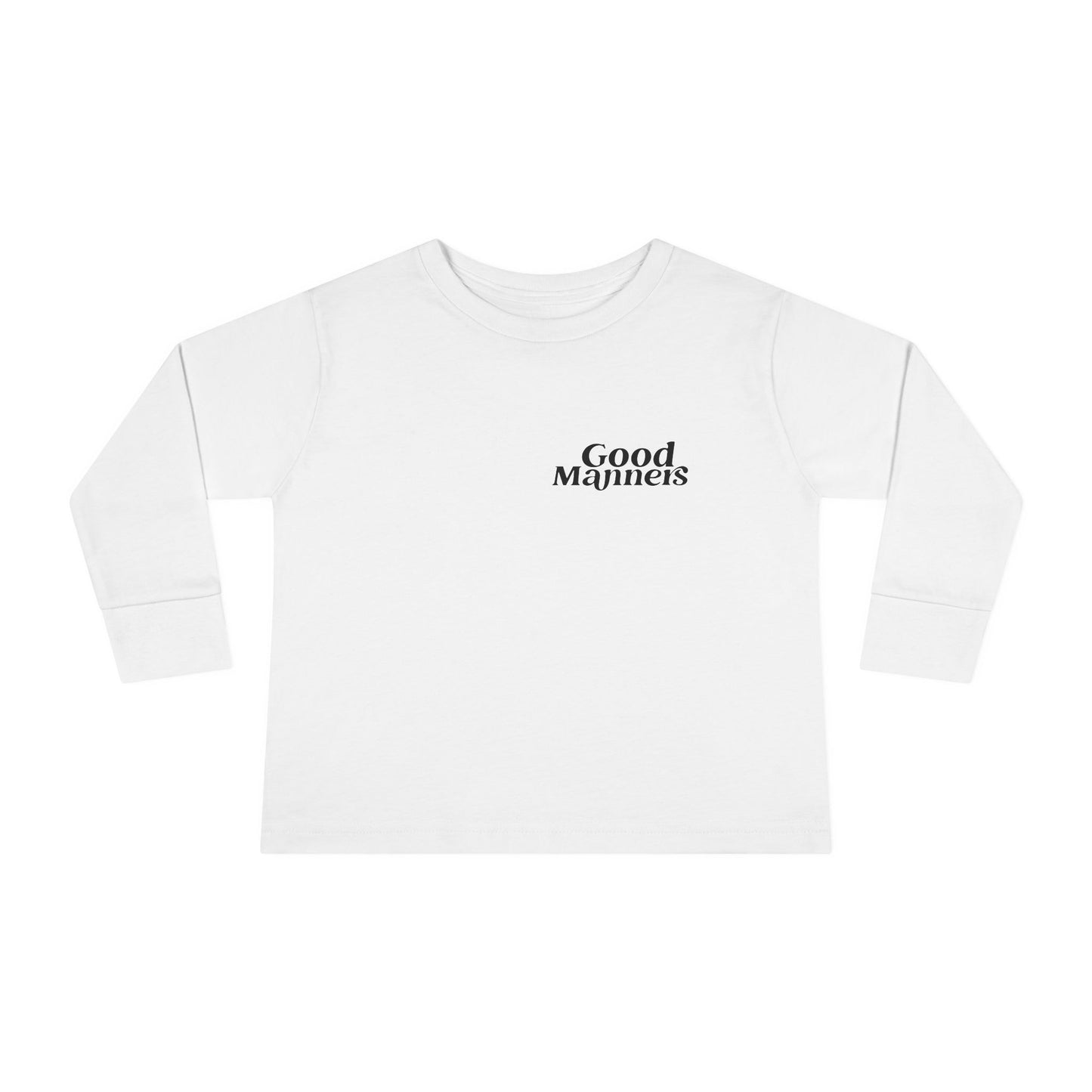 Toddler Long Sleeve Tee - "Good Manners" - Cute & Comfy Kids Apparel