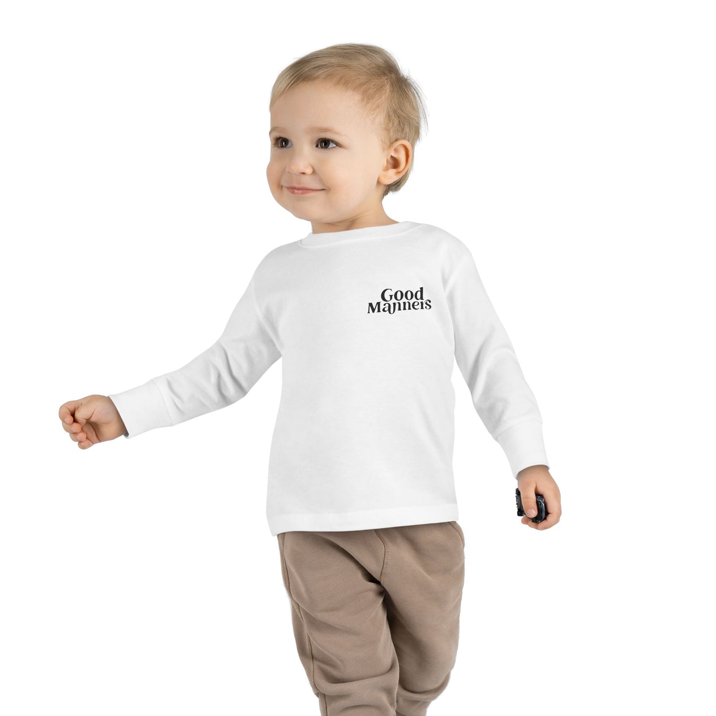 Toddler Long Sleeve Tee - "Good Manners" - Cute & Comfy Kids Apparel