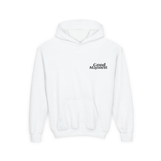 Youth Heavy Blend Hooded Sweatshirt - 'Good Manners' Design