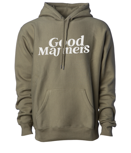 Good Manners Hoodie Olive