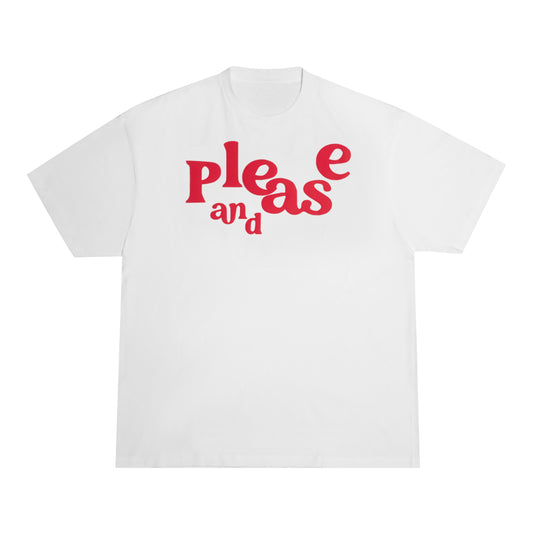 Please and Thank You - White and Red