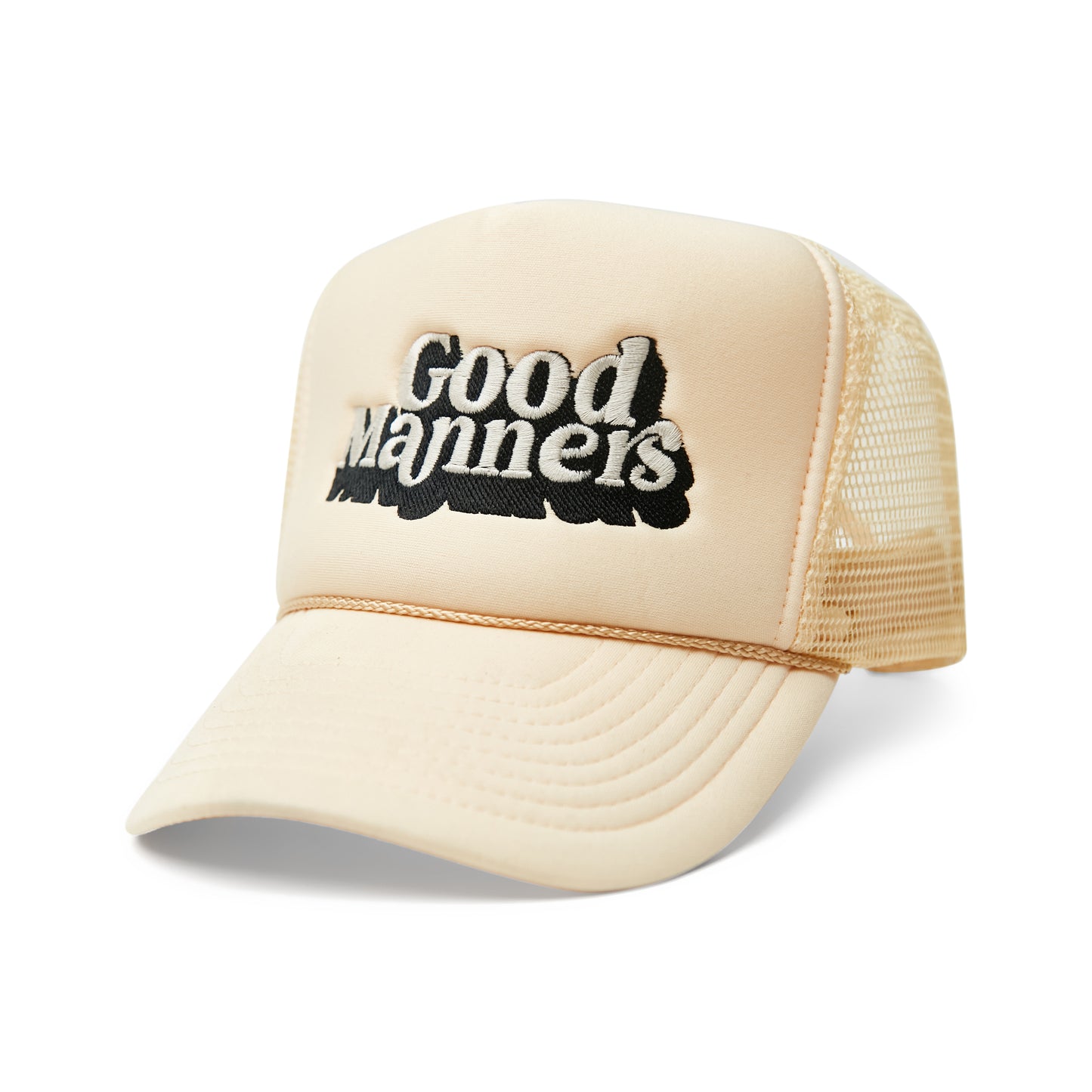 Tan Good Manners Logo Trucker Hat