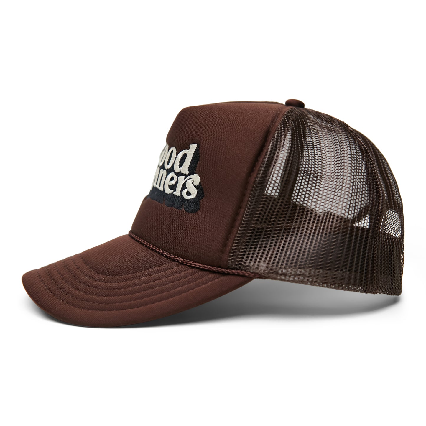 Chocolate Good Manners Logo Trucker Hat