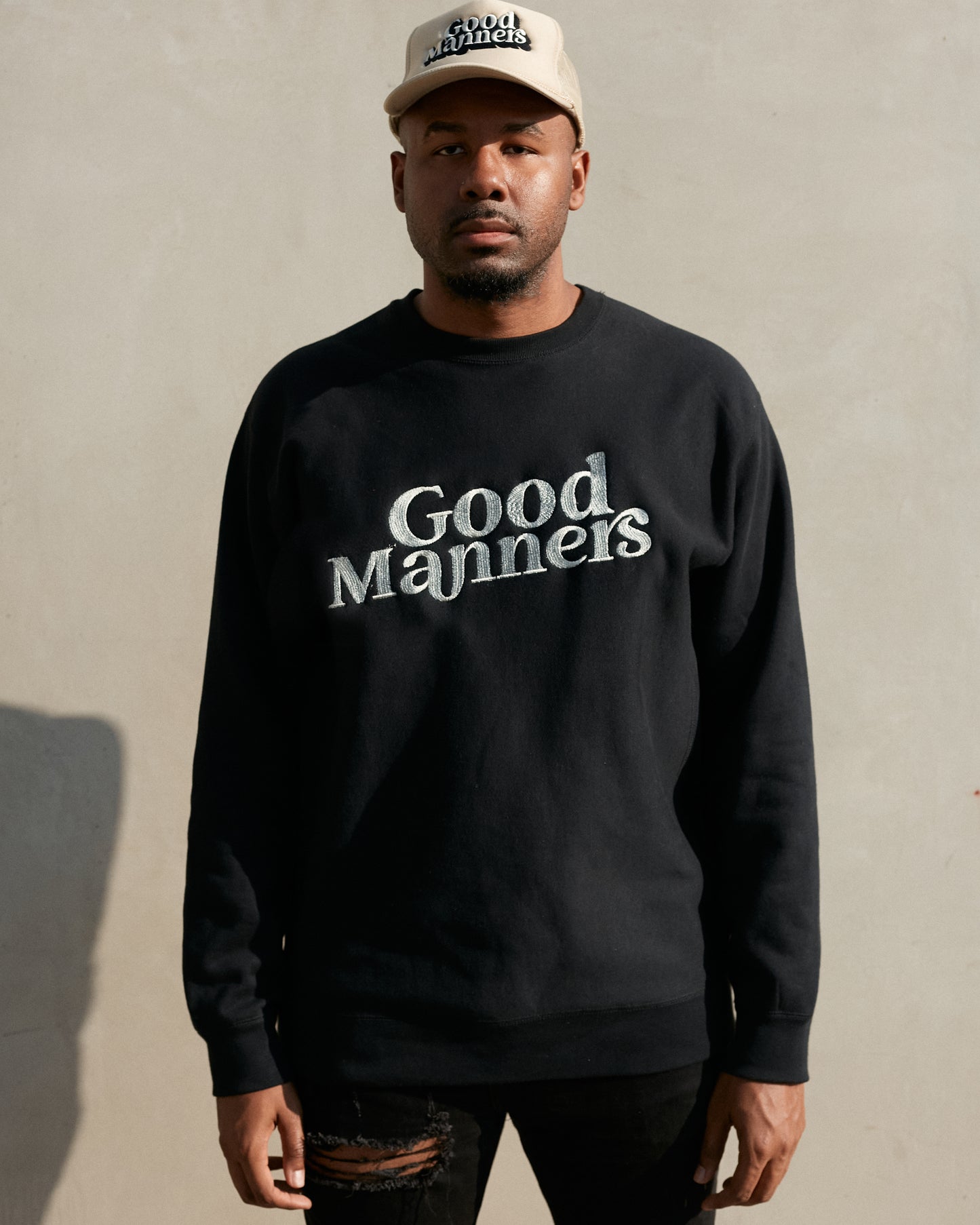 Good Manners Crewneck Black