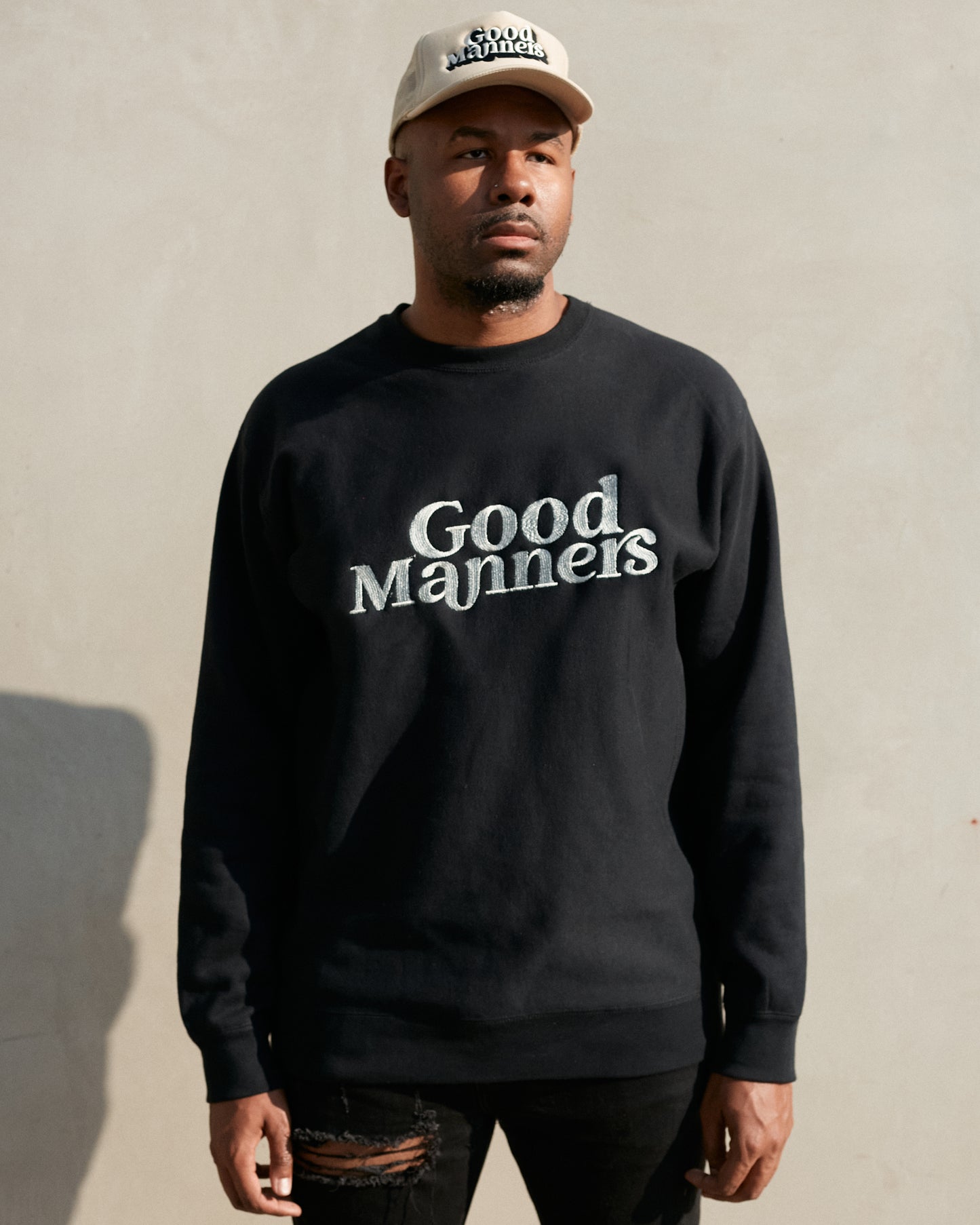 Good Manners Crewneck Black