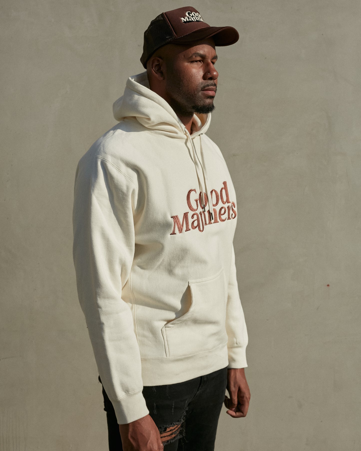 Good Manners Hoodie Sand