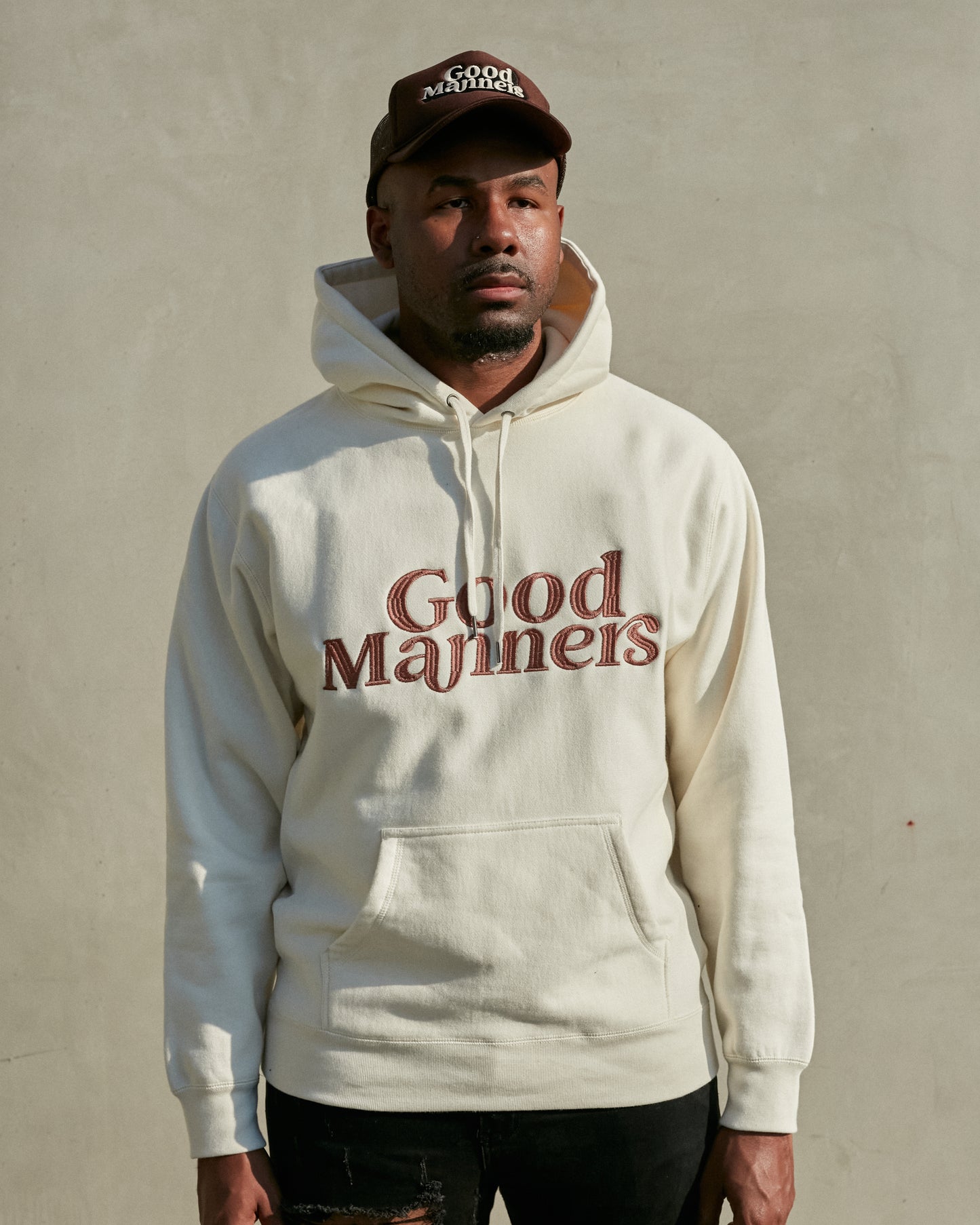 Good Manners Hoodie Sand