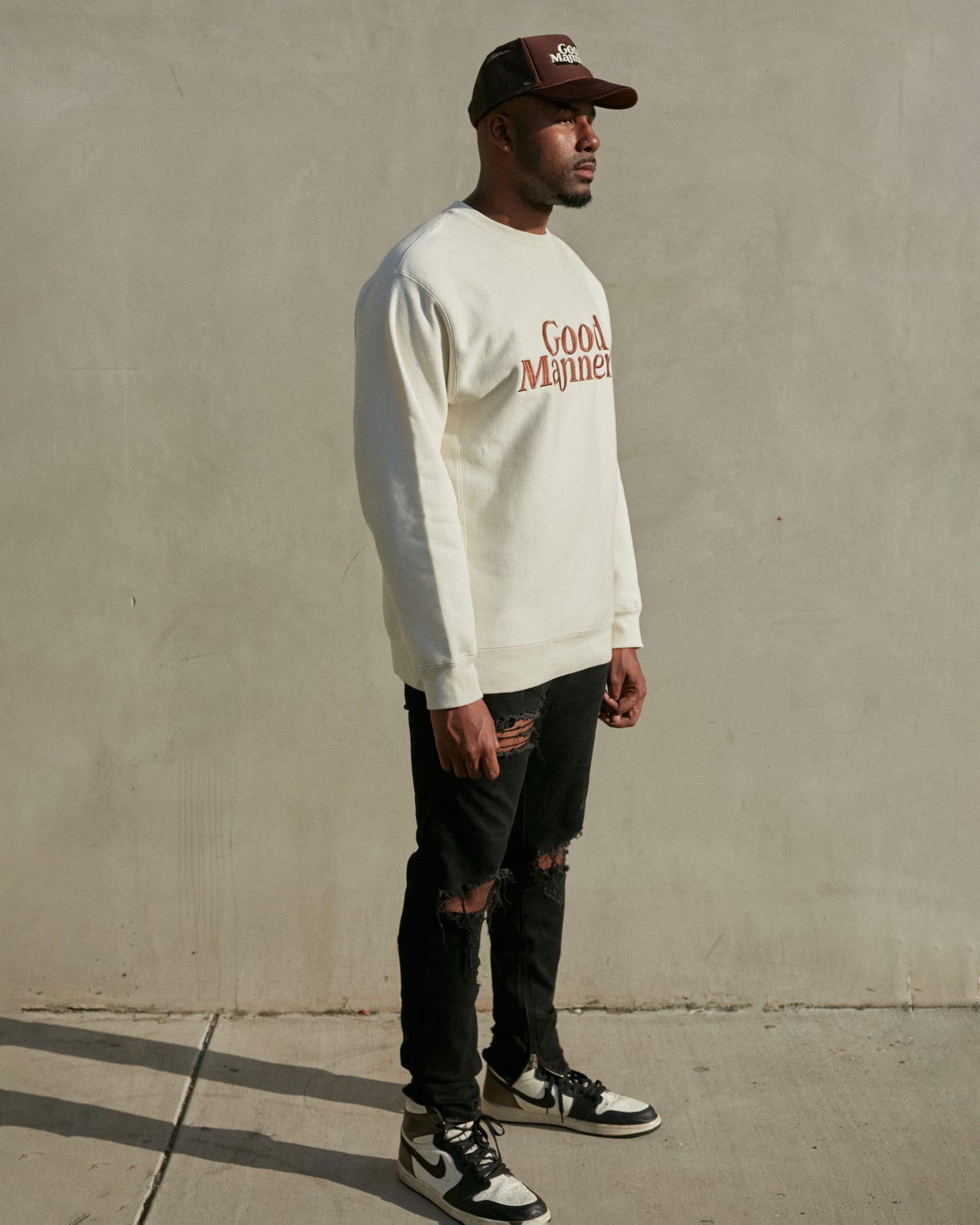 Good Manners Crewneck Sand