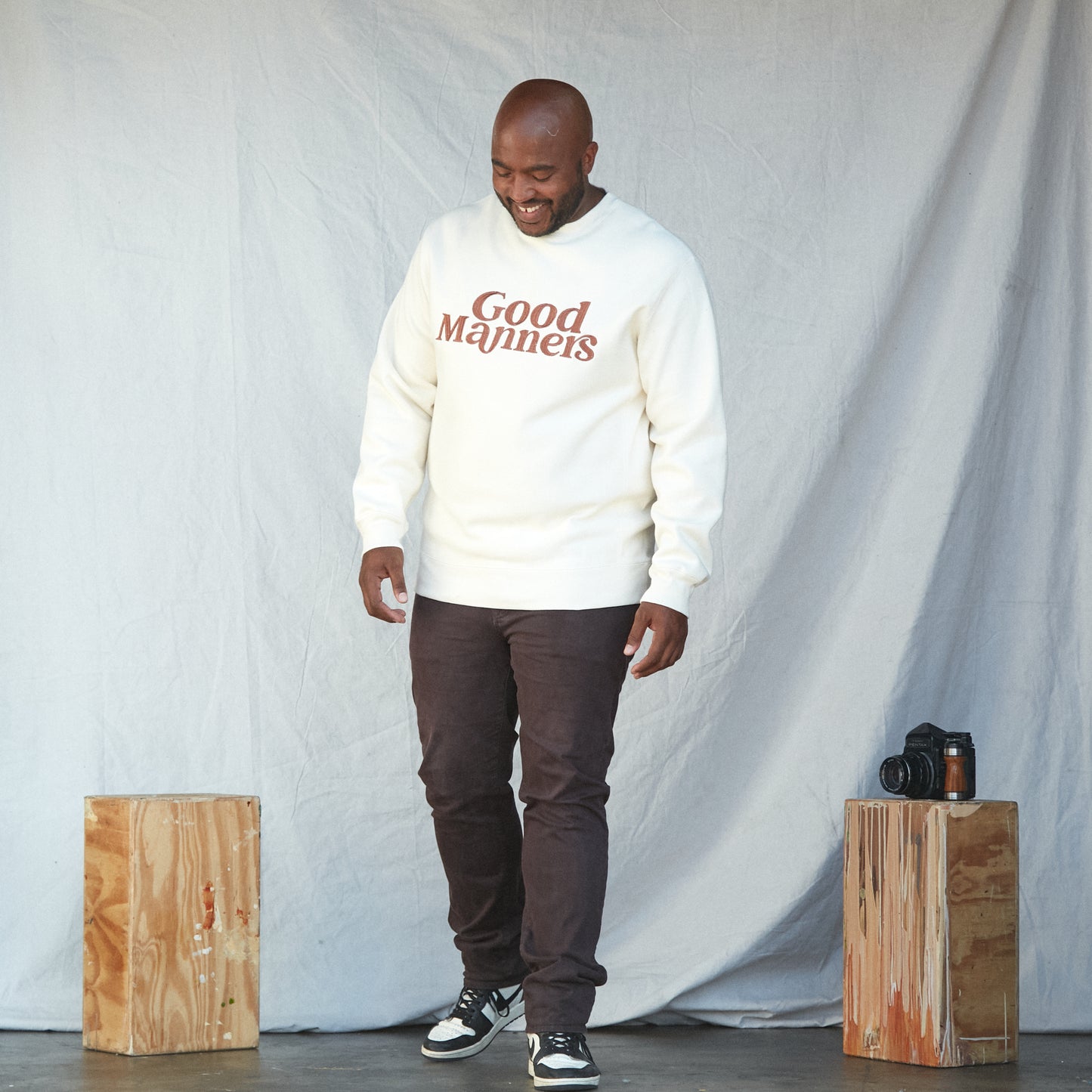 Good Manners Crewneck Sand