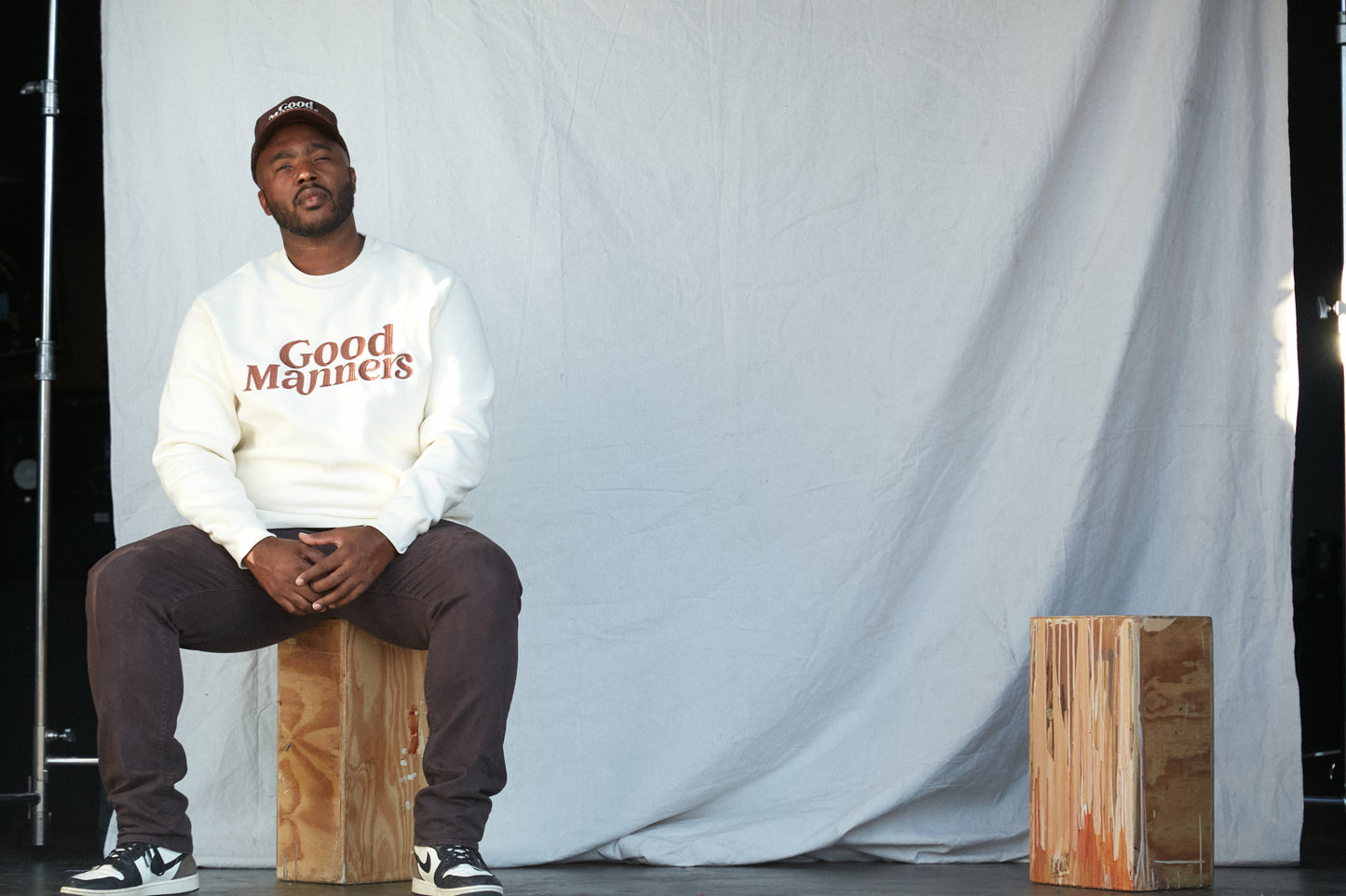 Good Manners Crewneck Sand